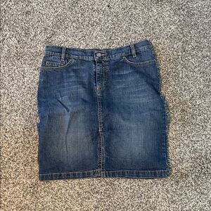 Lacoste Dark Blue Denim Pencil Skirt